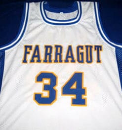 Alternative view of Kevin Garnett #34 Farragut High School Basketball Jersey White