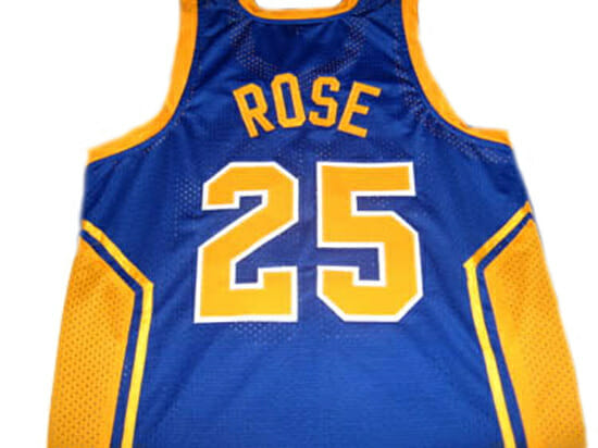 Derrick Rose #25 Simeon High School Basketball Jersey Blue