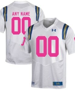 UCLA Bruins Custom Jersey White Pink College Football