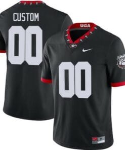 Georgia Bulldogs Custom Jersey Black College Football