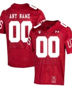 Custom Utah Utes Jersey Red College Football