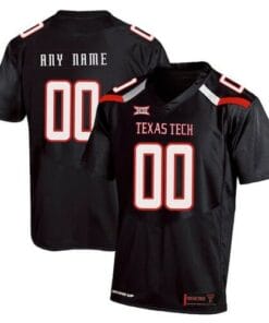 Custom Texas Tech Football Jersey Name Number Colleague Football Jersey Black