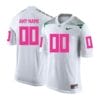 Custom Oregon Ducks Jersey College Football White Pink