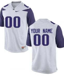 Washington Huskies Custom Jersey Name Number White College Football