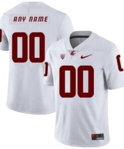 Washington State Custom Jersey Name Number White College Football