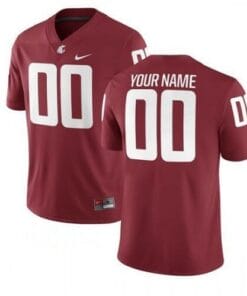 Washington State Cougars Custom Jersey Name Number Scarlet College Football