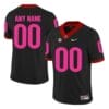 Custom Georgia Bulldogs Jersey Black Pink College Football