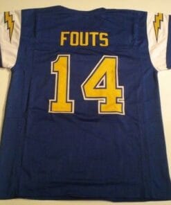 Dan Fouts UNSIGNED CUSTOM Made Blue Jersey