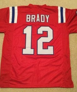 Tom Brady UNSIGNED CUSTOM Made Red Jersey