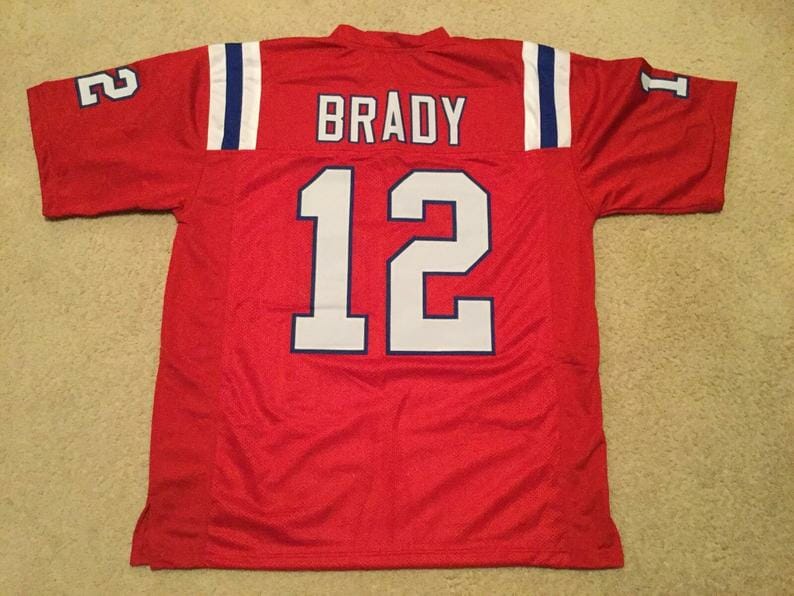 Tom Brady UNSIGNED CUSTOM Made Red Jersey