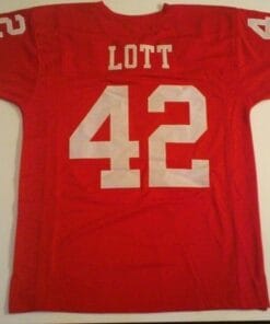 Ronnie Lott UNSIGNED CUSTOM Made Red Jersey