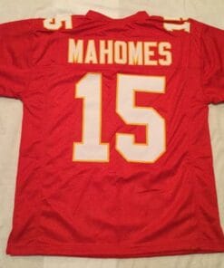Patrick Mahomes UNSIGNED CUSTOM Made Red Jersey