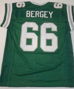 Bill Bergey UNSIGNED CUSTOM Made Green Jersey