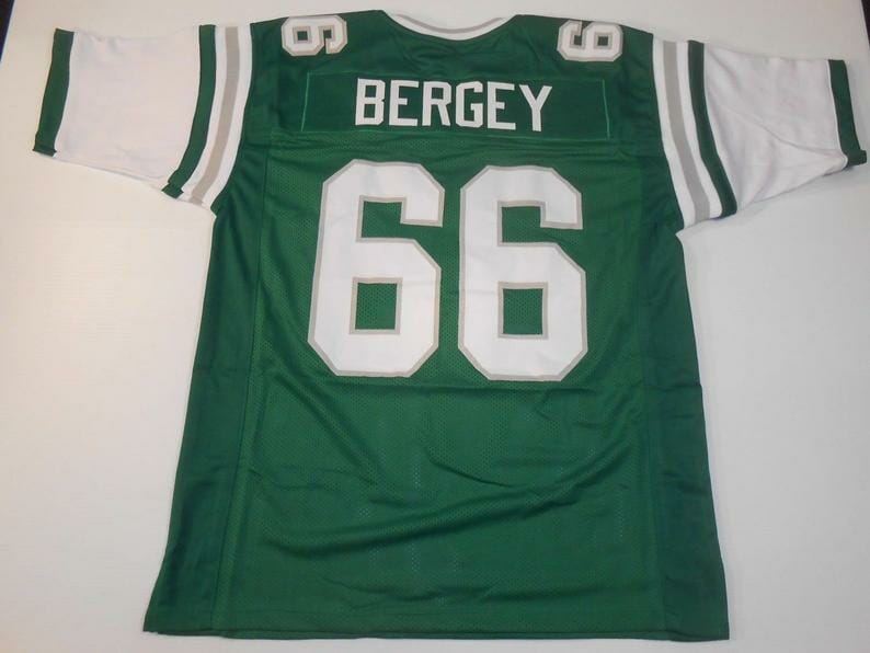 Bill Bergey UNSIGNED CUSTOM Made Green Jersey