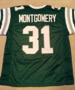 Wilbert Montgomery UNSIGNED CUSTOM Made Green Jersey
