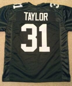 Jim Taylor UNSIGNED CUSTOM Made Green Jersey