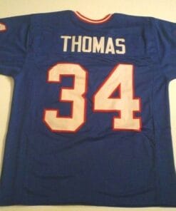 Thurman Thomas UNSIGNED CUSTOM Made Blue Jersey