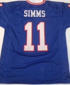 Phil Simms UNSIGNED CUSTOM Made Blue Jersey