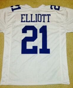 Dallas Cowboys Ezekiel Elliott UNSIGNED CUSTOM Made White Jersey