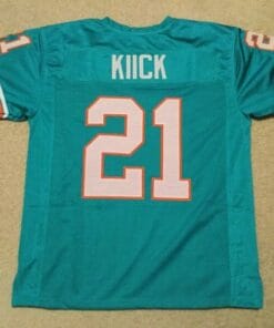 Jim Kiick UNSIGNED CUSTOM Made Teal Jersey