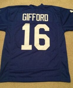 Frank Gifford UNSIGNED CUSTOM Made Blue Jersey