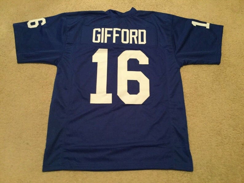 Frank Gifford UNSIGNED CUSTOM Made Blue Jersey