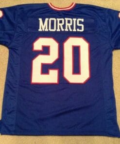 Joe Morris UNSIGNED CUSTOM Made Blue Jersey