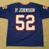 Pepper Johnson UNSIGNED CUSTOM Made Blue Jersey