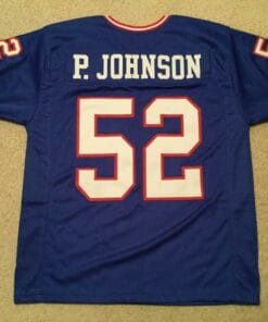 Pepper Johnson UNSIGNED CUSTOM Made Blue Jersey
