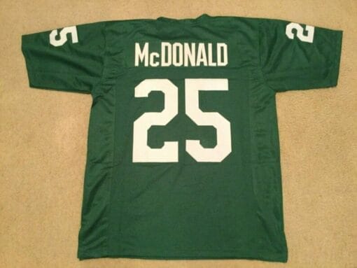 Tommy McDonald UNSIGNED CUSTOM Made Green Jersey
