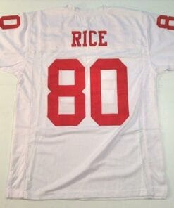 Jerry Rice UNSIGNED CUSTOM Made White Jersey