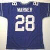 Curt Warner UNSIGNED CUSTOM Made Blue Jersey