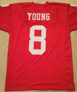 Steve Young UNSIGNED CUSTOM Made Red Jersey