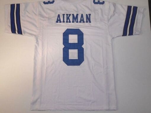 Troy Aikman UNSIGNED CUSTOM White Jersey