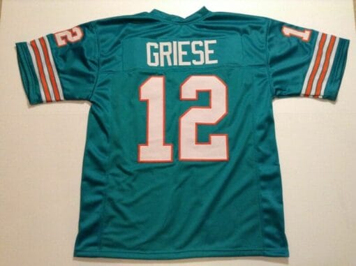 Bob Griese UNSIGNED CUSTOM Made Teal Jersey