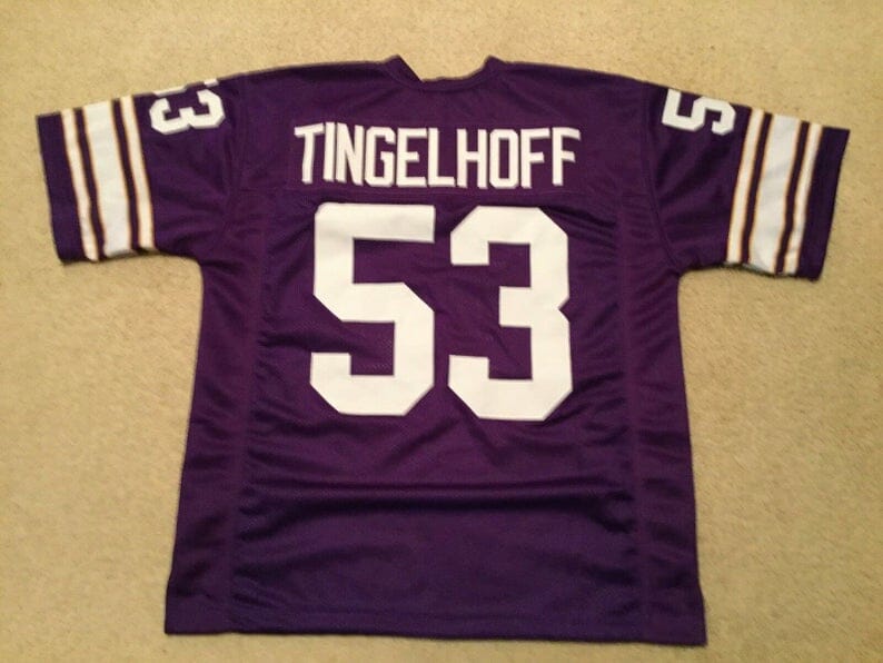 Mick Tingelhoff UNSIGNED CUSTOM Made Purple Jersey