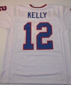 Jim Kelly UNSIGNED CUSTOM Made White Jersey