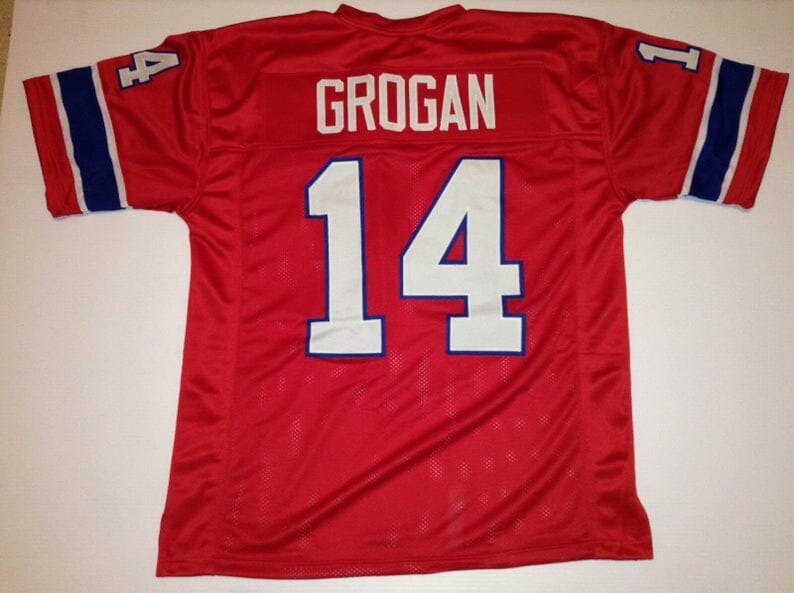 Steve Grogan UNSIGNED CUSTOM Made Red Jersey