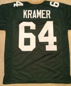 Jerry Kramer UNSIGNED CUSTOM Made Green Jersey