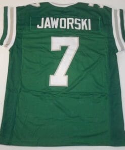 Ron Jaworski UNSIGNED CUSTOM Made Green Jersey