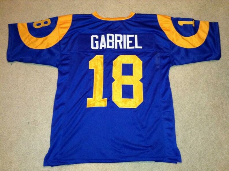 Roman Gabriel UNSIGNED CUSTOM Made Blue Jersey