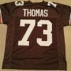Joe Thomas UNSIGNED CUSTOM Made Brown Jersey