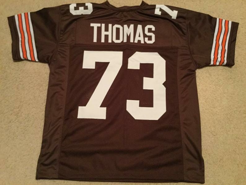 Joe Thomas UNSIGNED CUSTOM Made Brown Jersey