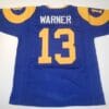 Kurt Warner UNSIGNED CUSTOM Made Blue Jersey