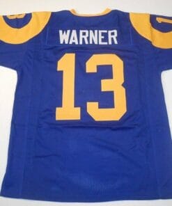 Kurt Warner UNSIGNED CUSTOM Made Blue Jersey