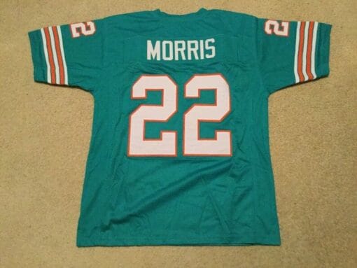 Mercury Morris UNSIGNED CUSTOM Made Teal Jersey