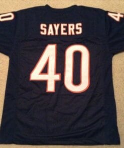 Gale Sayers UNSIGNED CUSTOM Made Blue Jersey