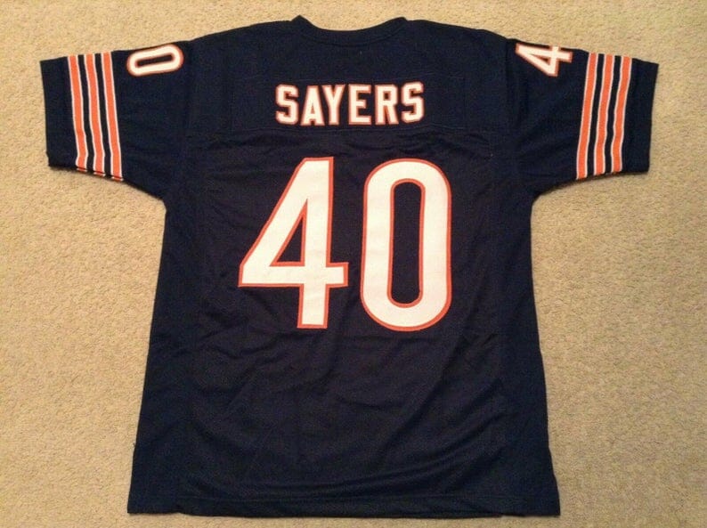 Gale Sayers UNSIGNED CUSTOM Made Blue Jersey