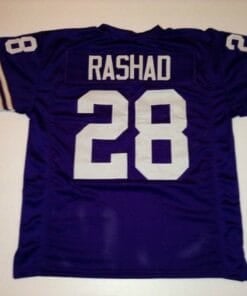 Ahmad Rashad UNSIGNED CUSTOM Made Purple Jersey