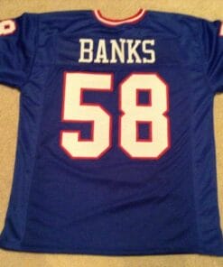 Carl Banks UNSIGNED CUSTOM Made Blue Jersey